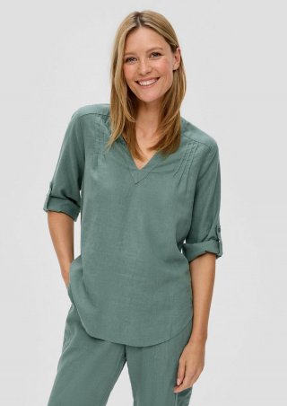 s.Oliver Leinenbluse mit 3/4-Arm und Tunika-Ausschnitt - petrol s.Oliver Leinenbluse mit 3/4-Arm und Tunika-Ausschnitt - petrol