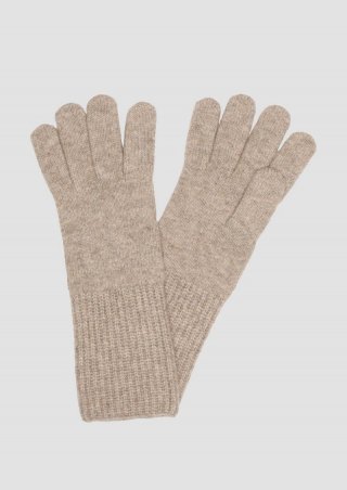 s.Oliver Gestrickte Handschuhe aus Wollmix - hellbraun s.Oliver Gestrickte Handschuhe aus Wollmix - hellbraun