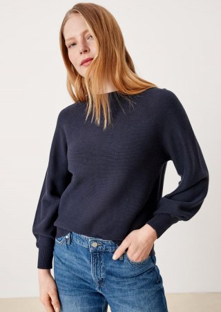 s.Oliver Strickpullover aus Viskosemix - navy s.Oliver Strickpullover aus Viskosemix - navy