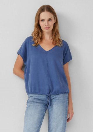 s.Oliver Ärmellose Bluse aus Lyocell mit Tunnelzug am Saum - royalblau s.Oliver Ärmellose Bluse aus Lyocell mit Tunnelzug am Saum - royalblau