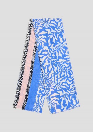 s.Oliver Schal mit All-over-Print - royalblau