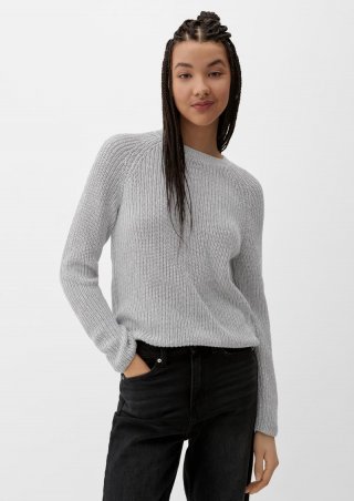 s.Oliver Pullover aus Strick - grau meliert s.Oliver Pullover aus Strick - grau meliert
