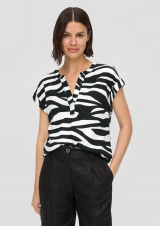 s.Oliver Blusenshirt aus Leinenmix - schwarz s.Oliver Blusenshirt aus Leinenmix - schwarz