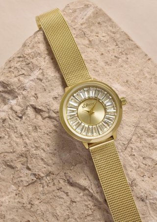 s.Oliver Armbanduhr mit Metallband - gold s.Oliver Armbanduhr mit Metallband - gold