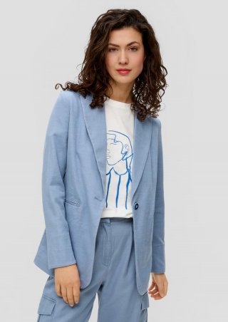 s.Oliver Blazer aus Twill - blassblau s.Oliver Blazer aus Twill - blassblau