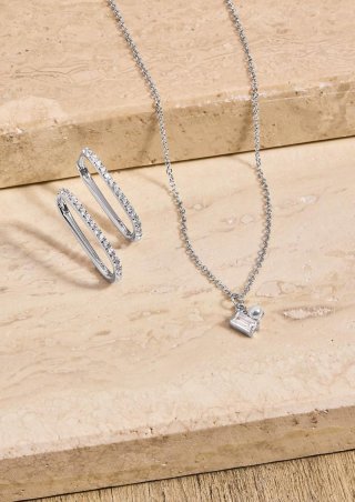 s.Oliver Silber-Kette mit Zirkonia-Anhänger - silber s.Oliver Silber-Kette mit Zirkonia-Anhänger - silber