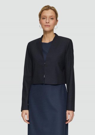s.Oliver Fein gepunkteter Kurzblazer - navy s.Oliver Fein gepunkteter Kurzblazer - navy