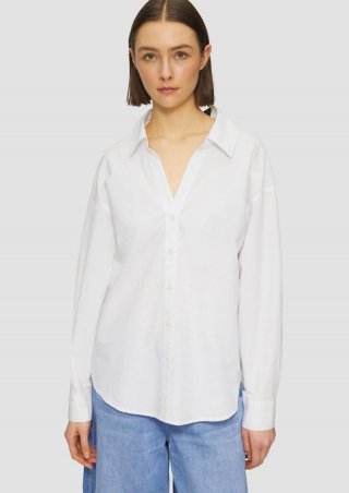 s.Oliver Popeline-Bluse im Relaxed Fit mit Schleife - weiß s.Oliver Popeline-Bluse im Relaxed Fit mit Schleife - weiß