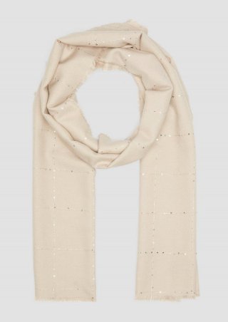 s.Oliver Viskosemix-Tuch mit Pailletten - helles beige s.Oliver Viskosemix-Tuch mit Pailletten - helles beige