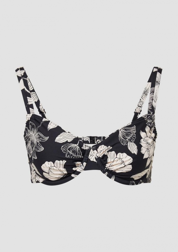 s.Oliver Floral gemustertes Bügel-Bikinitop Mix & Match - schwarz s.Oliver Floral gemustertes Bügel-Bikinitop Mix & Match - schwarz