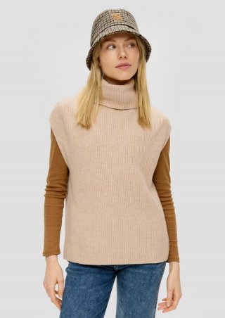 s.Oliver Strickpullunder aus Wollmix - beige s.Oliver Strickpullunder aus Wollmix - beige