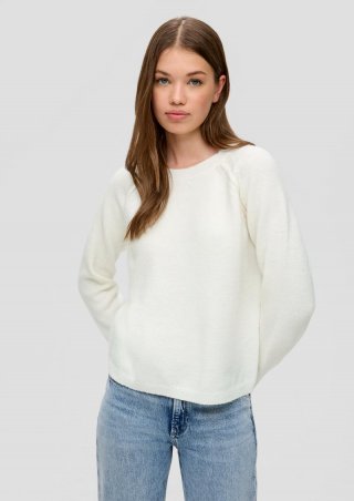 s.Oliver Strickpullover mit Rollsaum - creme s.Oliver Strickpullover mit Rollsaum - creme
