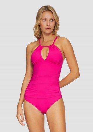 s.Oliver Badeanzug mit raffiniertem Schnitt - pink s.Oliver Badeanzug mit raffiniertem Schnitt - pink
