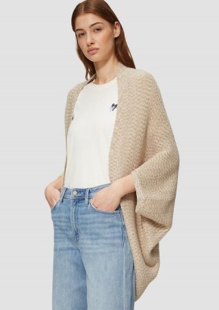 s.Oliver Strickponcho in O-Shape - beige s.Oliver Strickponcho in O-Shape - beige