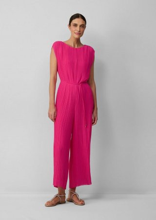 s.Oliver Plissierter Jumpsuit aus Chiffon mit Bindegürtel - pink s.Oliver Plissierter Jumpsuit aus Chiffon mit Bindegürtel - pink