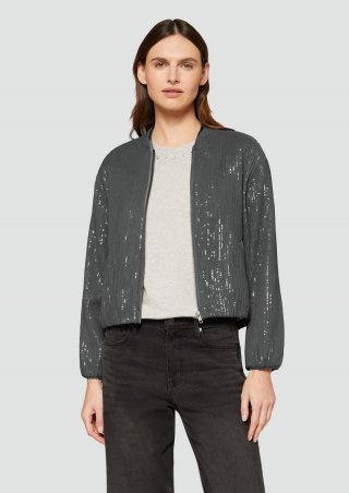 s.Oliver Blouson mit Pailletten - dunkelgrau s.Oliver Blouson mit Pailletten - dunkelgrau