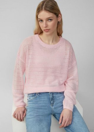 s.Oliver leichter Pullover mit Ajourmuster - altrosa s.Oliver leichter Pullover mit Ajourmuster - altrosa