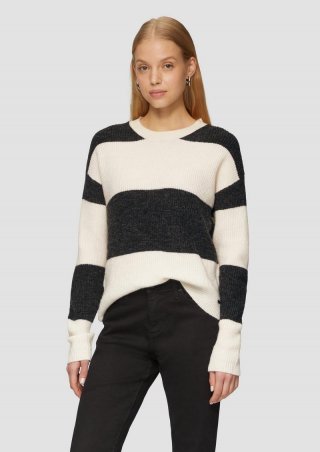 s.Oliver Melierter Strickpullover mit überschnittenen Ärmeln - dunkelgrau s.Oliver Melierter Strickpullover mit überschnittenen Ärmeln - dunkelgrau