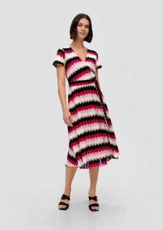 s.Oliver Midi-Kleid aus Strickjersey - pink s.Oliver Midi-Kleid aus Strickjersey - pink