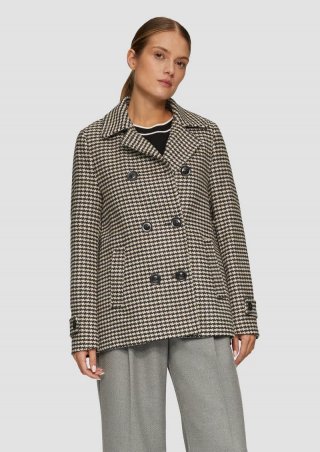 s.Oliver Cabanjacke mit Hahnentrittmuster - schwarz s.Oliver Cabanjacke mit Hahnentrittmuster - schwarz