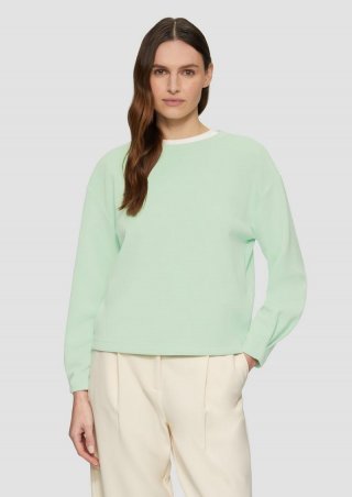 s.Oliver Scuba-Sweatshirt aus Modalmix mit Faltendetail - minze s.Oliver Scuba-Sweatshirt aus Modalmix mit Faltendetail - minze
