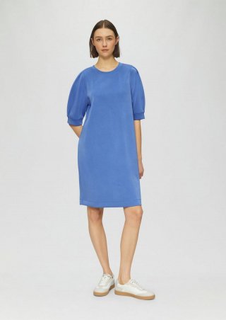 s.Oliver Kurzes Scuba-Kleid mit Faltendetail am Arm - royalblau s.Oliver Kurzes Scuba-Kleid mit Faltendetail am Arm - royalblau