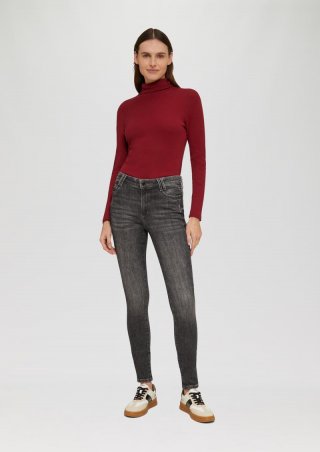 s.Oliver Jeans Izabell / Skinny Fit / Mid Rise / Skinny Leg - dunkelgrau
