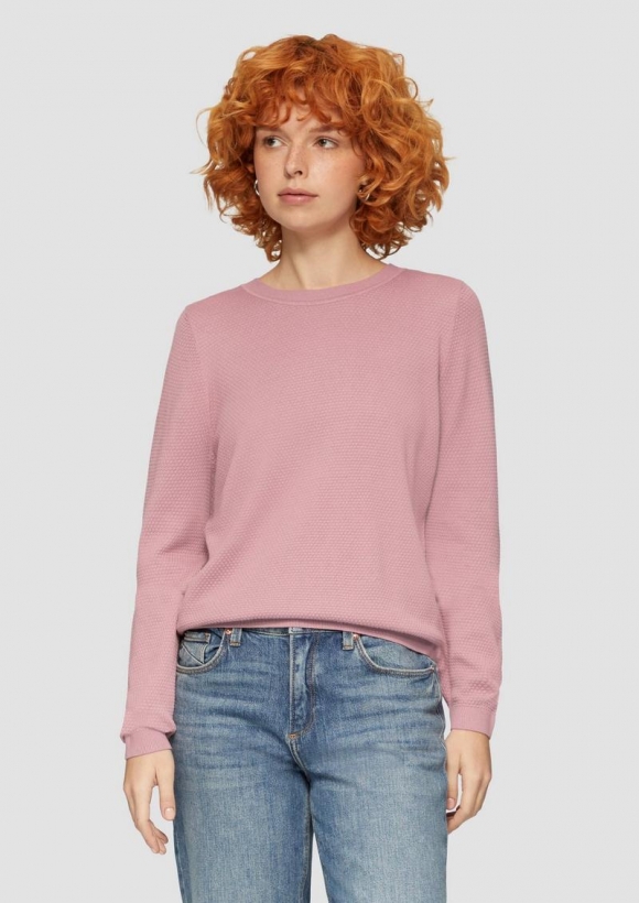 s.Oliver Pullover aus Viskosemix mit Struktur - altrosa s.Oliver Pullover aus Viskosemix mit Struktur - altrosa
