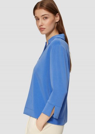 s.Oliver Sweatshirt aus Scuba mit Polokragen - royalblau s.Oliver Sweatshirt aus Scuba mit Polokragen - royalblau