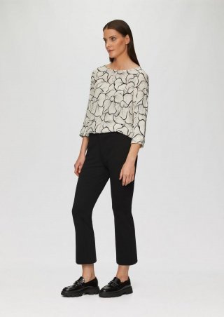 s.Oliver Slim: Culotte mit glitzerndem Elastikbund - schwarz s.Oliver Slim: Culotte mit glitzerndem Elastikbund - schwarz