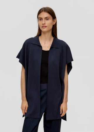 s.Oliver Strickponcho aus Viskosemix - navy s.Oliver Strickponcho aus Viskosemix - navy