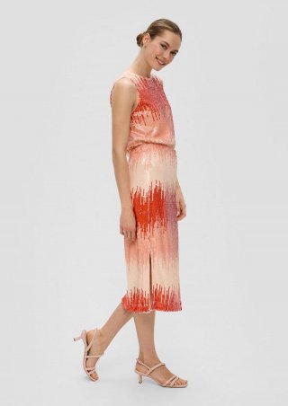 s.Oliver Midi-Rock mit Pailletten - rosa