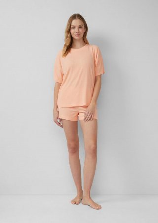 s.Oliver Pyjama-Shorts aus Modalmix mit Rippstruktur - hellbraun s.Oliver Pyjama-Shorts aus Modalmix mit Rippstruktur - hellbraun