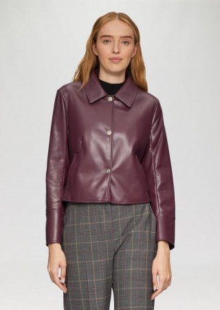 s.Oliver Taillierte Jacke aus Lederimitat - bordeaux s.Oliver Taillierte Jacke aus Lederimitat - bordeaux
