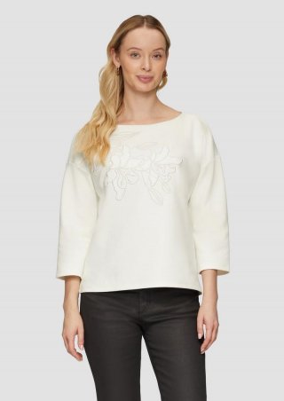 s.Oliver 3/4-Arm-Shirt aus Heavy Jersey mit Applikation - ecru s.Oliver 3/4-Arm-Shirt aus Heavy Jersey mit Applikation - ecru