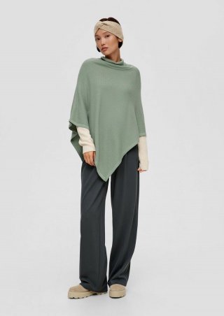s.Oliver Poncho aus Viskose-Baumwoll-Mix - salbeigrün s.Oliver Poncho aus Viskose-Baumwoll-Mix - salbeigrün