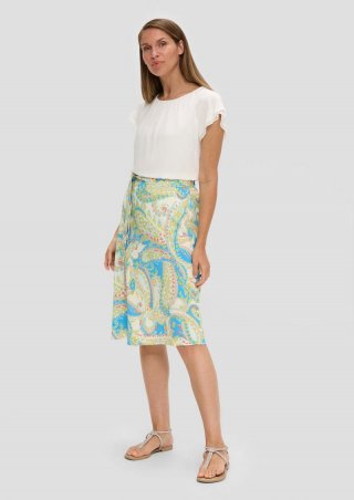 s.Oliver Viskoserock mit All-over-Print - ecru s.Oliver Viskoserock mit All-over-Print - ecru