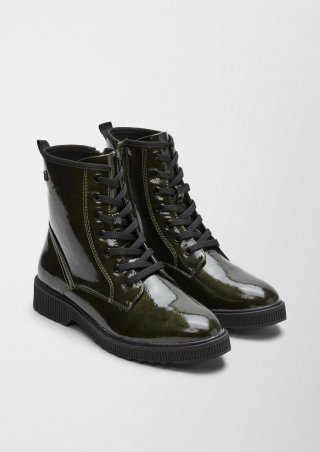 s.Oliver Boots in Lackleder-Optik - tannengrün s.Oliver Boots in Lackleder-Optik - tannengrün