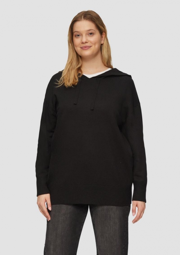 s.Oliver Strickpullover aus Viskosemix - schwarz s.Oliver Strickpullover aus Viskosemix - schwarz