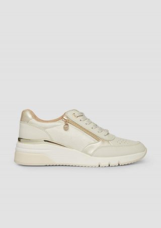 s.Oliver Sportive Sneaker mit Reißverschluss-Detail - beige s.Oliver Sportive Sneaker mit Reißverschluss-Detail - beige