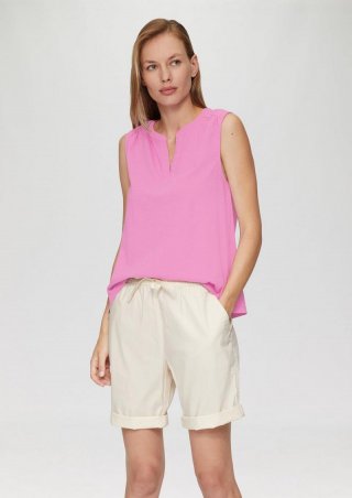 s.Oliver Ärmelloses Shirt mit Tunika-Ausschnitt und Garment Dye - rosa s.Oliver Ärmelloses Shirt mit Tunika-Ausschnitt und Garment Dye - rosa