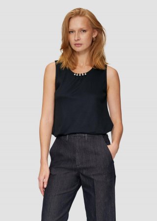 s.Oliver Top mit Schmuckperlen - navy s.Oliver Top mit Schmuckperlen - navy