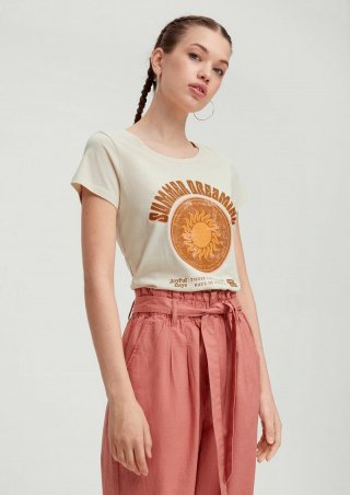 s.Oliver T-Shirt aus reiner Baumwolle - helles beige s.Oliver T-Shirt aus reiner Baumwolle - helles beige