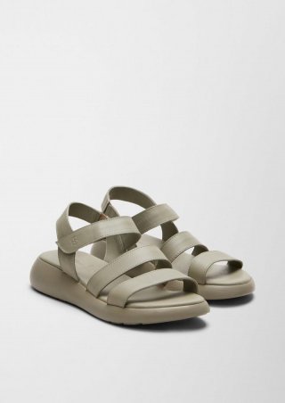 s.Oliver Sandalen aus Rindsleder - helles olivgrün s.Oliver Sandalen aus Rindsleder - helles olivgrün