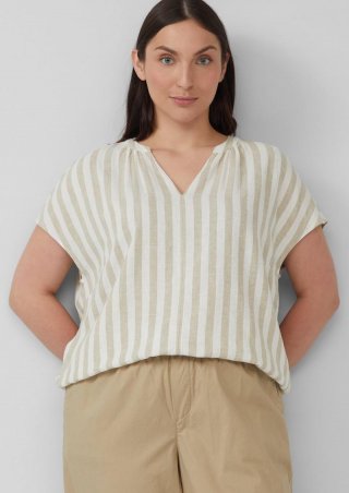 s.Oliver Bluse aus Leinenmix - hellbraun s.Oliver Bluse aus Leinenmix - hellbraun