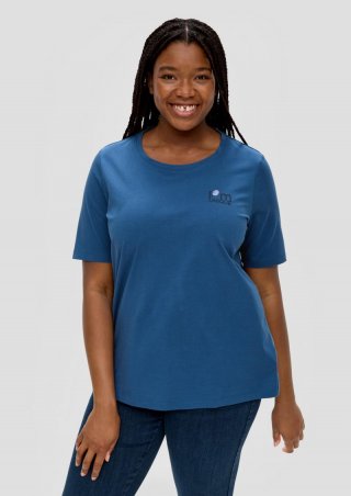 s.Oliver T-Shirt mit gummiertem Print - dunkelblau s.Oliver T-Shirt mit gummiertem Print - dunkelblau