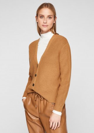 s.Oliver Cardigan aus Baumwollmix - sandstein s.Oliver Cardigan aus Baumwollmix - sandstein