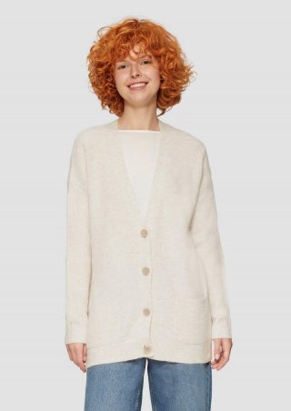 s.Oliver Weiche Strickjacke in Melange-Optik - helles beige s.Oliver Weiche Strickjacke in Melange-Optik - helles beige
