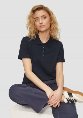 s.Oliver Piqué-Poloshirt aus Baumwollmix - navy s.Oliver Piqué-Poloshirt aus Baumwollmix - navy