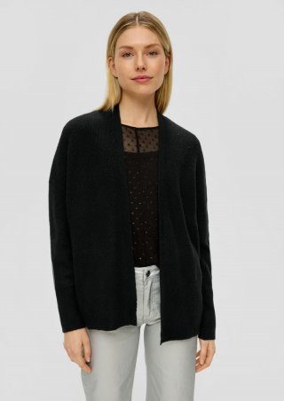 s.Oliver Verschlussloser Cardigan aus weichem Wollmix - schwarz s.Oliver Verschlussloser Cardigan aus weichem Wollmix - schwarz